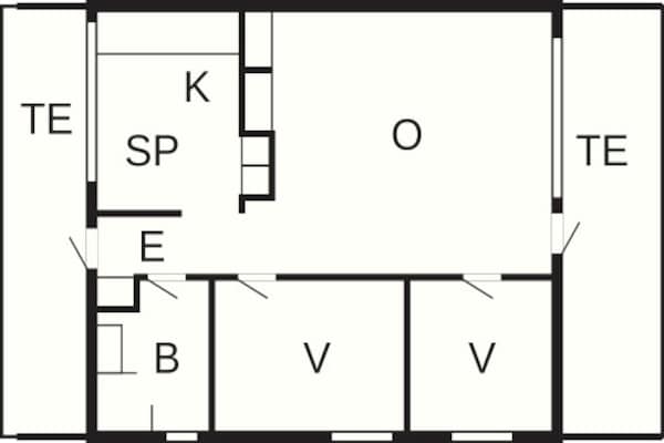 Foto van 6 persoons vakantie huis op een vakantie park in Hanstholm - FloorPlan