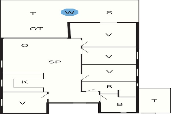 Foto van Moderne oase in Marielyst - Vakantiehuis in Væggerløse - FloorPlan