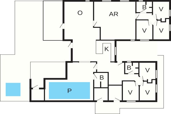 Foto van Luxe Retreat van Hasmark - Vakantiehuis in Otterup - FloorPlan