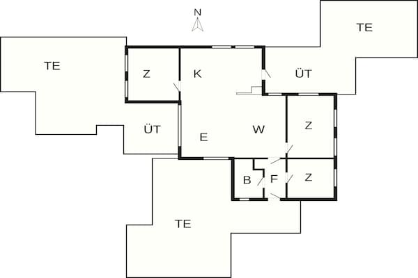 Foto van 6 Personen vakantie huis in Asperup - Vakantiehuis in Asperup - FloorPlan