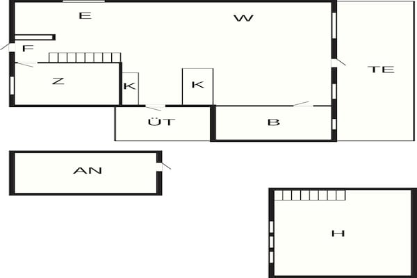 Foto van 6 Personen vakantie huis in Idestrup - Vakantiehuis in Idestrup - FloorPlan