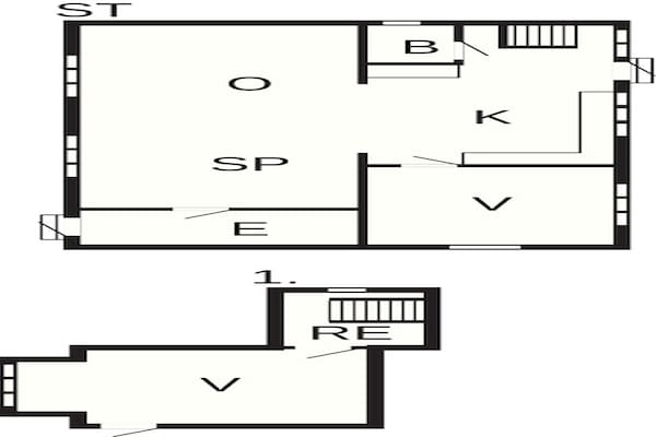 Foto van 6 Personen vakantie huis in Løkken - Vakantiehuis in Løkken - FloorPlan