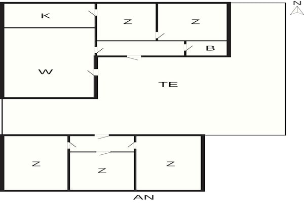 Foto van 6 Personen vakantie huis in Fårevejle - Vakantiehuis in Fårevejle - FloorPlan