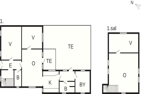 Foto van 6 Personen vakantie huis in Marstal - Vakantiehuis in Marstal - FloorPlan