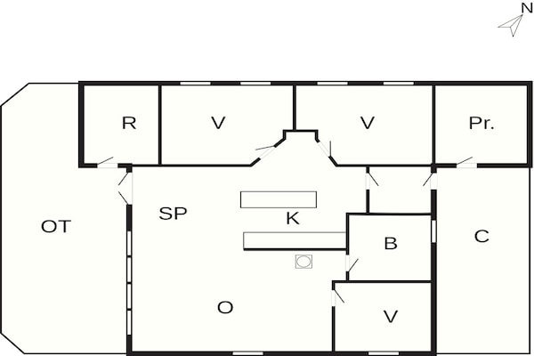 Foto van Luxe strandhuis met spa - Vakantiehuis in Sjølund - FloorPlan