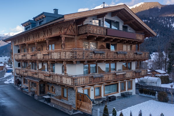 Foto van Appartement in Tirol met hottub - Vakantiehuis in Lermoos - ExteriorWinter