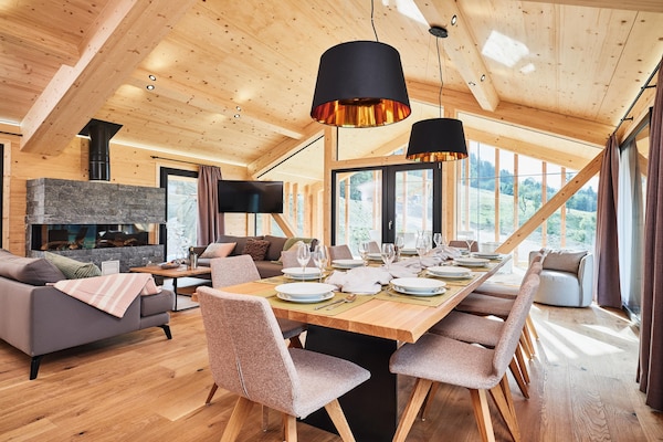 Foto van Luxe chalet met zwembad en sauna bij de skilift - Vakantiehuis in Ennsling - DiningRoom