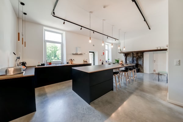 Foto van Kasteel in Ferrières met Vijvertuin - Vakantiehuis in Ferrieres - Kitchen