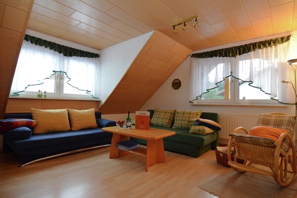 Foto van Appartement in Marktrodach met sauna - Vakantiehuis in Marktrodach - LivingRoom