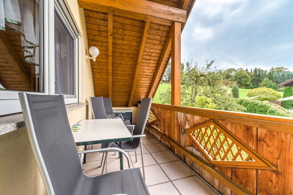 Foto van Appartement in Marktrodach met sauna - Vakantiehuis in Marktrodach - TerraceBalcony
