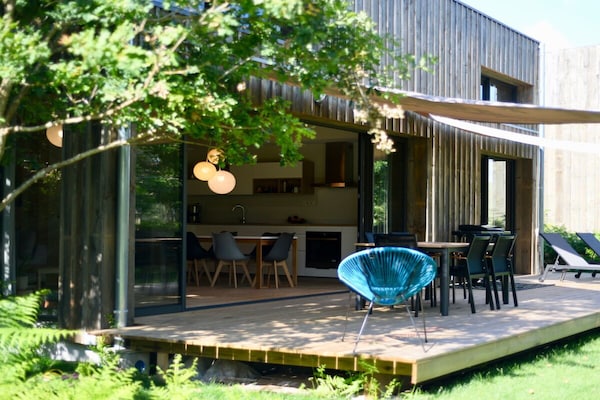 Foto van Een houten huis met bioklimaat op het platteland - Vakantiehuis in Messanges - Untagged
