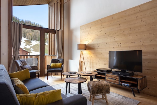 Foto van Appartement in Plagne 1800 met Ski-in/Ski-out - Vakantiehuis in Macot La Plagne - LivingRoom