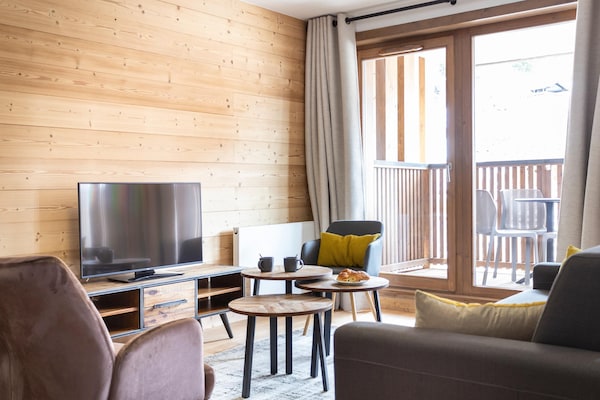 Foto van Appartement in Plagne 1800 met Ski-in/Ski-out - Vakantiehuis in Macot La Plagne - LivingRoom