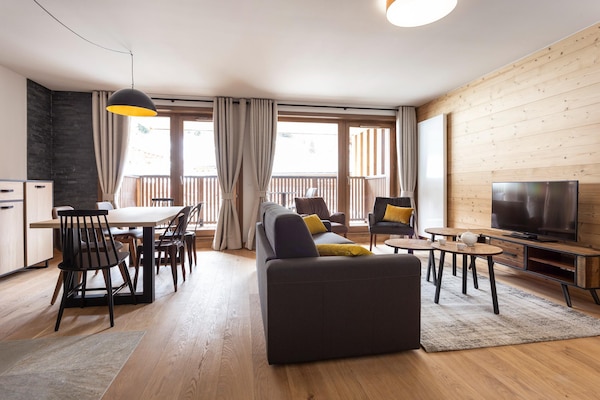 Foto van Appartement in Plagne 1800 met Ski-in/Ski-out - Vakantiehuis in Macot La Plagne - LivingRoom