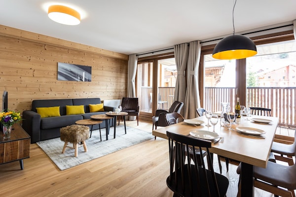 Foto van Appartement in Plagne 1800 met Ski-in/Ski-out - Vakantiehuis in Macot La Plagne - LivingRoom