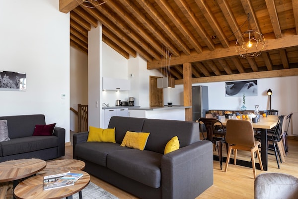 Foto van Appartement in Plagne 1800 met Ski-in/Ski-out - Vakantiehuis in Macot La Plagne - LivingRoom