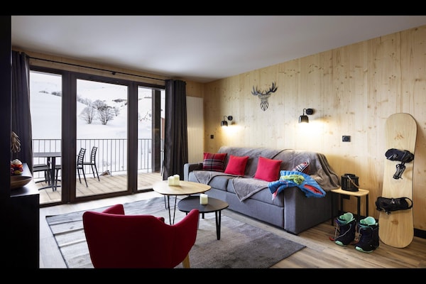 Foto van Appartement in Frankrijk met Sauna & Zwembad - Vakantiehuis in Villarembert - LivingRoom