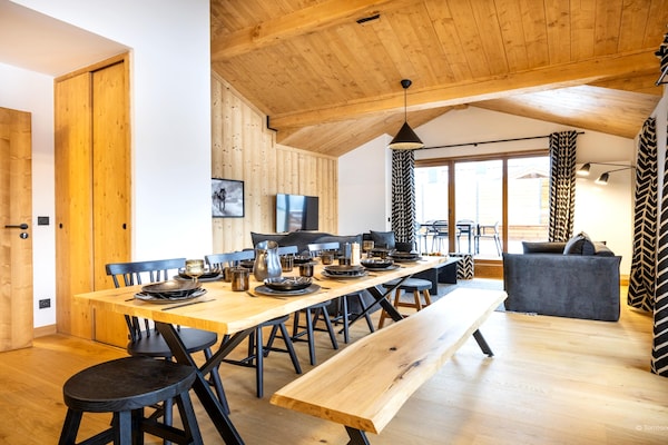Foto van Appartement in La Chapelle bij Skilift - Vakantiehuis in la Chapelle dabondance - DiningRoom