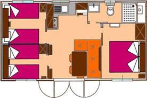 Foto van Stacaravan op vakantiepark Bella italia - Vakantiehuis in Peschiera - FloorPlan