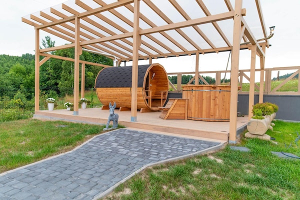 Foto van Huisje in Duszniki Zdrój met Spa & Uitzicht - Vakantiehuis in Duszniki Zdrój - Wellness