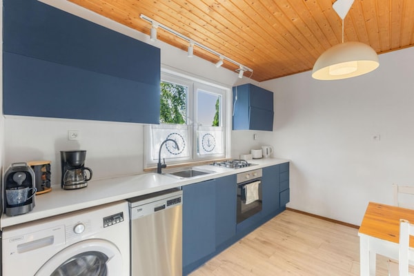 Foto van Comfortabel vakantiehuis met open haard en terras - Vakantiehuis in Bobolin - Kitchen