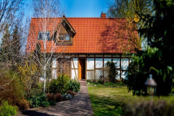 Foto van Comfortabele vakantievilla met terras en tuin. - Vakantiehuis in Karwienskie Bloto Drugie - ExteriorSummer