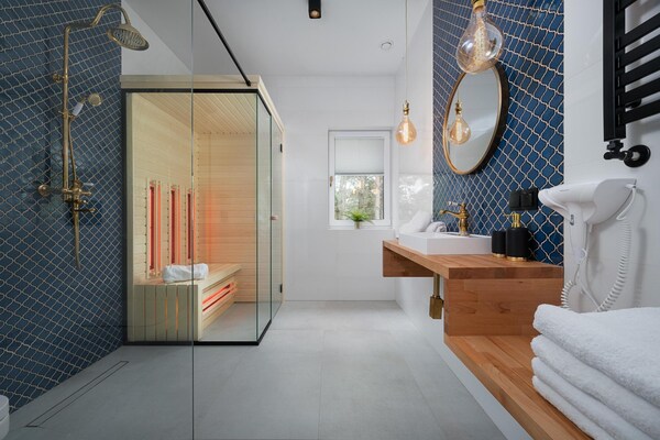 Foto van Comfortabel vakantiehuis met zwembad, sauna - Vakantiehuis in Odargowo - Sauna