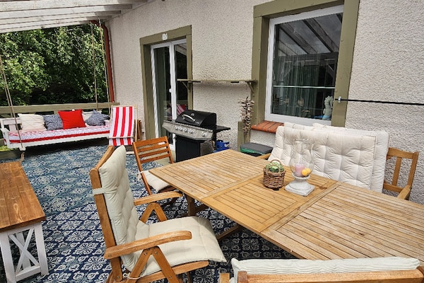 Foto van Vakantievilla voor 10 personen met privézwembad - Vakantiehuis in Kielno - TerraceBalcony