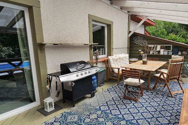 Foto van Vakantievilla voor 10 personen met privézwembad - Vakantiehuis in Kielno - TerraceBalcony
