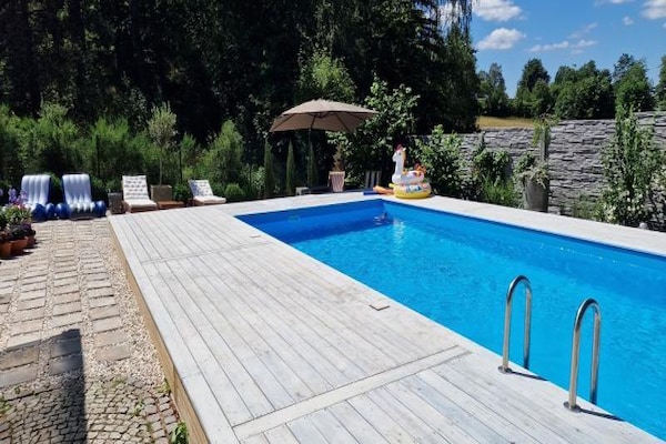 Foto van Vakantievilla voor 10 personen met privézwembad - Vakantiehuis in Kielno - Pool